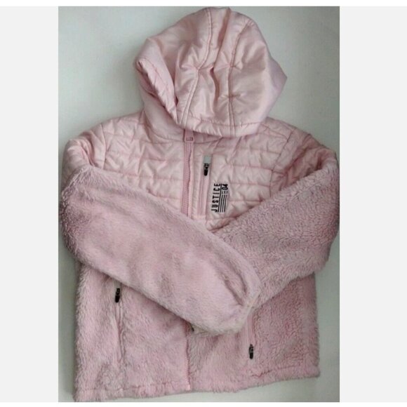 Justice Girls Hooded Puff Jacket Size 6 to 7 Years - Picture 2 of 11